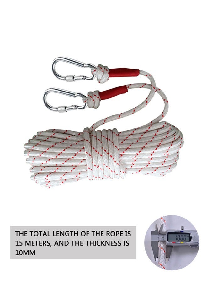 HAWAWA 15M Cotton Clothesline Long Clothes Drying Rope with Steel Wire Core Portable Travel Clothesline Adjustable for Indoor Outdoor Laundry Clothesline, Perfect Windproof Clothes Line - Image 2