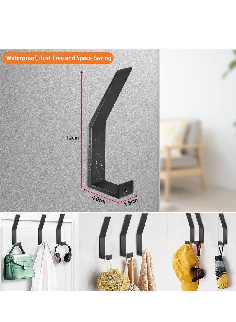 4 Pcs Coat Rack Hooks Wall Mounted, for Hanging Clothes, Coat, Towel, Rope, Keys, Hats, Purse, Screws Invisible Hooks for Kitchen, Door, Cabinet, Bathroom, Foyers, Hallways, and Bedrooms  - Image 4