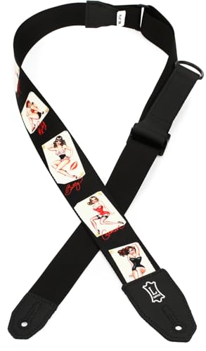 Levy's Leathers Right Height™ 2" Polyester Guitar Strap with RipChord Quick Adjustment Technology; Pin-Up Motif (MPRH-72) - Image 3