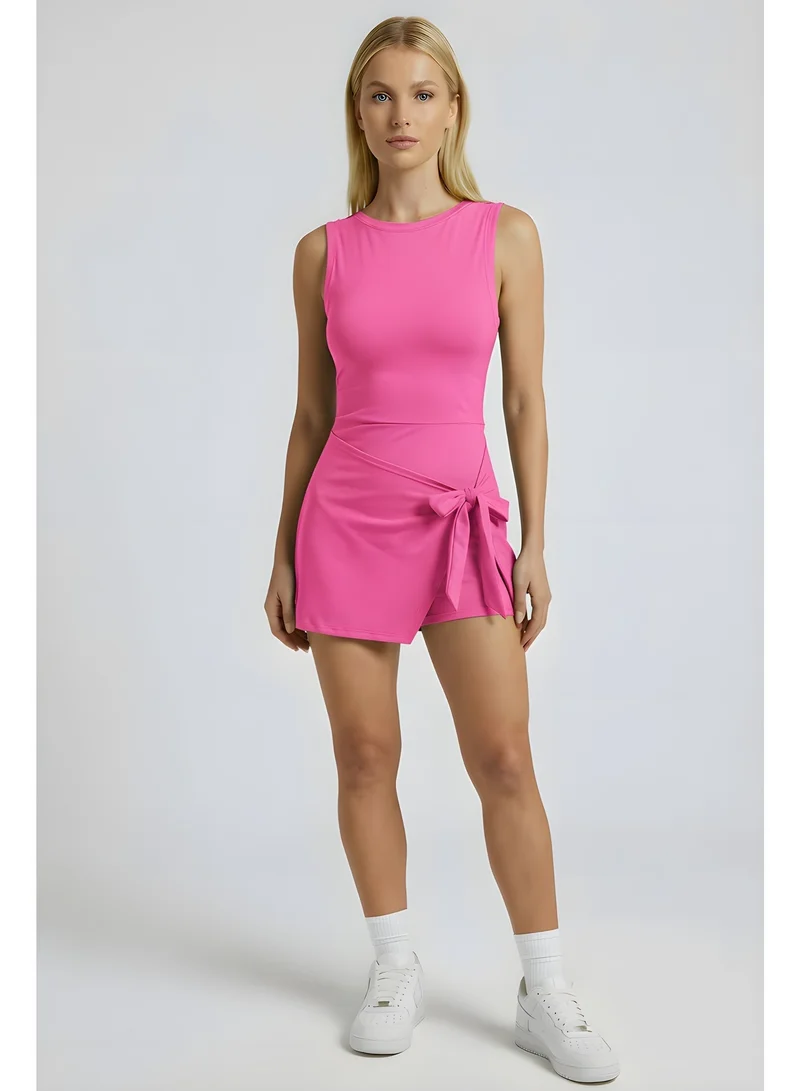 SVL Padel & Tennis Dress with Built-in Shorts - Bright Pink - SVL