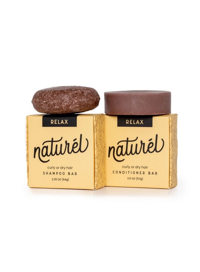 NATURÉL Naturel Relax Moisturizing Shampoo Bar And Conditioner Bar Set Shampoo Bar And Conditioner Bar For Curly Wavy Dry Or Frizzy Hair Vegan & Cruelty Free Zero Waste Made In Usa - Image 1
