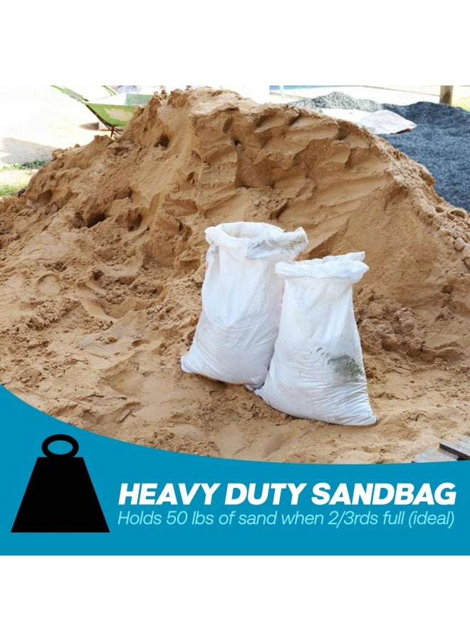 TAPIX Sand bags with Ties 14" x 26" (Pack of 100) - Sand bags for Flooding, Woven Polypropylene Sandbags, 50 lbs Capacity, 14x26 inches, White - Image 5