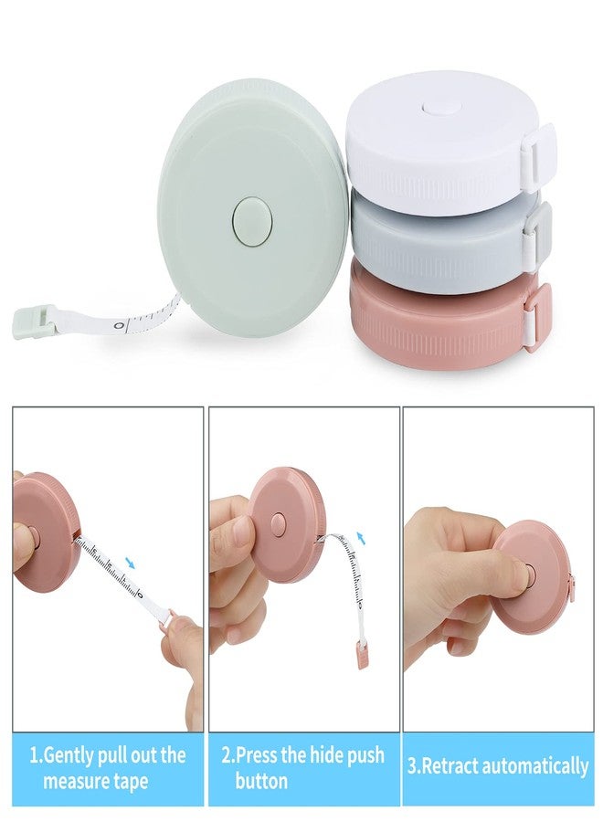 E ELAINFIA 12 Pack Soft Retractable Measuring Tape - Tape Measure for Body Measuring Metric Tape Measure Double Scale for Body Fabric Sewing Tailor Cloth Knitting Home Craft Measurements - Image 3
