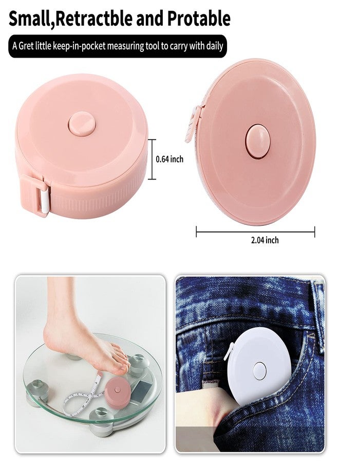 E ELAINFIA 12 Pack Soft Retractable Measuring Tape - Tape Measure for Body Measuring Metric Tape Measure Double Scale for Body Fabric Sewing Tailor Cloth Knitting Home Craft Measurements - Image 2