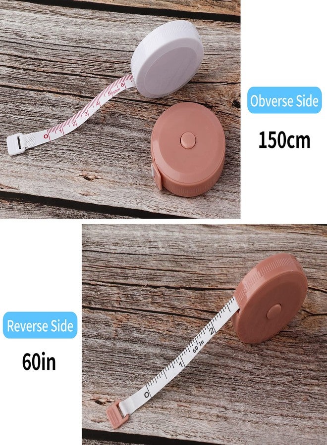 E ELAINFIA 12 Pack Soft Retractable Measuring Tape - Tape Measure for Body Measuring Metric Tape Measure Double Scale for Body Fabric Sewing Tailor Cloth Knitting Home Craft Measurements - Image 4