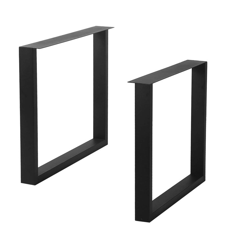 MBQQ Furniture Legs 28Height 35Wide Rustic Decory Square Tube Table LegsHeavy Duty Metal Desk LegsDining Table LegsIndustrial Modern DIY Iron Bench Legs