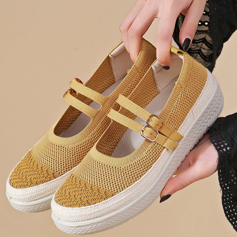 Women's Summer Fashion Flyknit Sneakers Breathable Comfortable Casual Shoes - Image 4