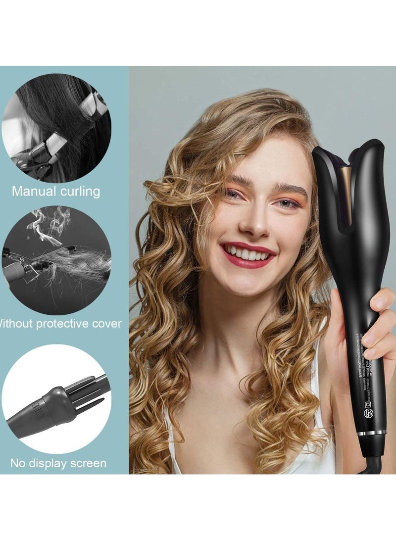 Multi-Automatic Hair Curler HICITI Hair Curling Iron LCD Ceramic Rotating Hair Waver Magic Curling Wand Irons Hair Styling Tools (BLACK) - Image 2