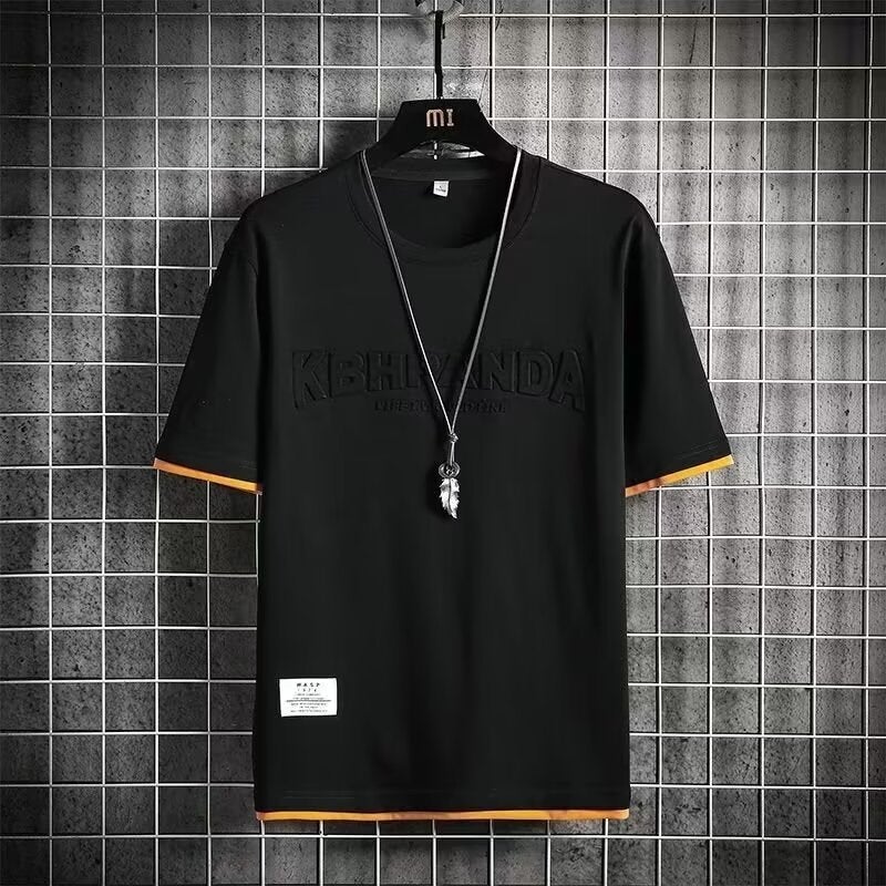 New Men'S Short-Sleeved T-Shirt Men'S Student Cotton T-Shirt Summer Round Neck Half-Sleeved Youth Base Shirt Ins Trendy Brand Men'S - Image 4