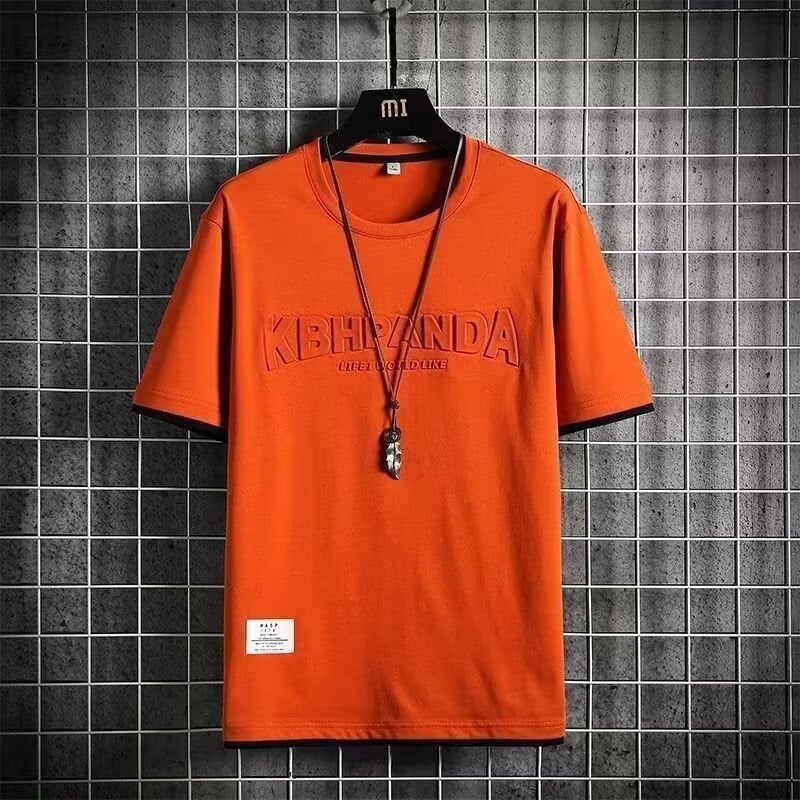 New Men'S Short-Sleeved T-Shirt Men'S Student Cotton T-Shirt Summer Round Neck Half-Sleeved Youth Base Shirt Ins Trendy Brand Men'S - Image 5