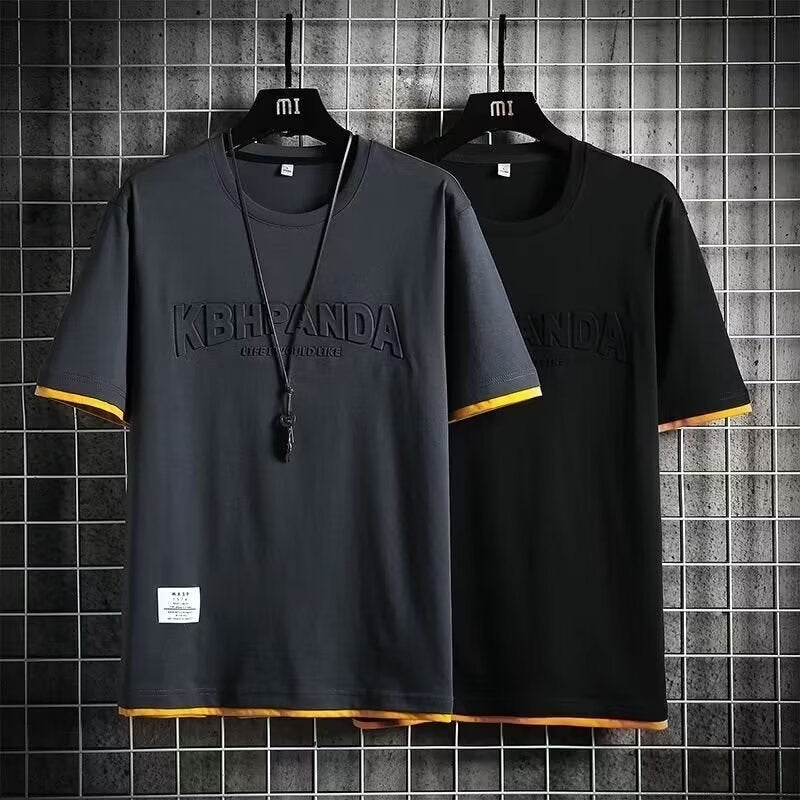 New Men'S Short-Sleeved T-Shirt Men'S Student Cotton T-Shirt Summer Round Neck Half-Sleeved Youth Base Shirt Ins Trendy Brand Men'S - Image 3