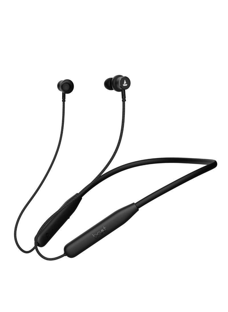 boAt Rockerz 110 Wireless Neckband With Up To 40 Hrs Playtime, Dual Device Pairing, Enx Tech, Beast Mode, Asap Charging, Btv5.3, Ipx5, Type-C Interface & Magnetic Power Buds Active Black - Image 1