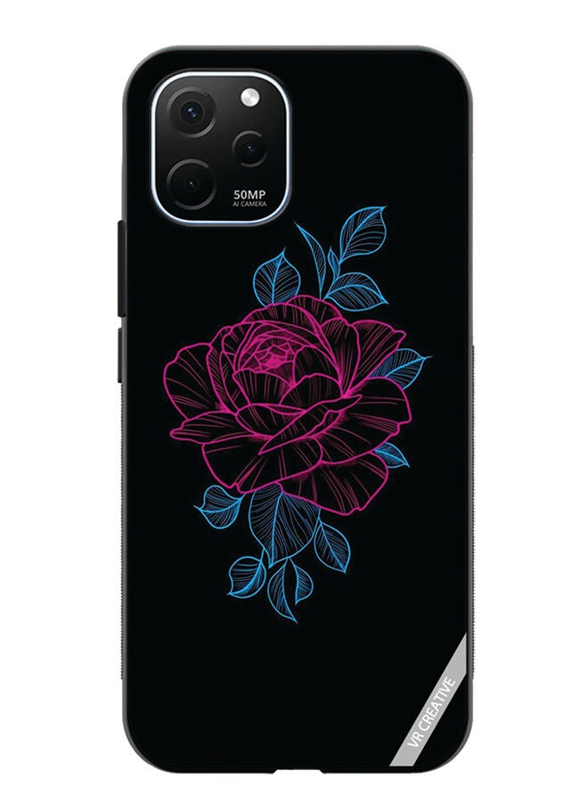 VR CREATIVE Protective Case Cover For Huawei Enjoy 50z Rose Design Multicolour - Image 1