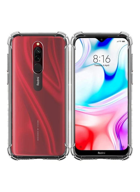 Shockproof transparent case compatible with the Redmi 8 phone