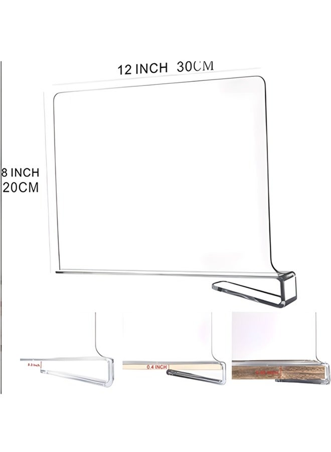 4-pack Acrylic Shelf Dividers For Closet,wood Closets Shelf Separator And Organizer,closet Shelf Divider For Kitchen Cabinets, Bookcases,home And Office,closet Sweater/Shirt/organizer