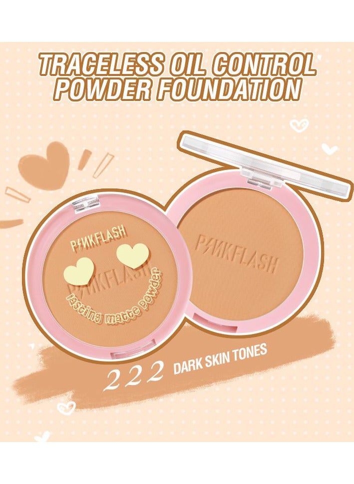 Pinkflash Lasting Matte Oil Control Pressed Powder #222 - Image 1