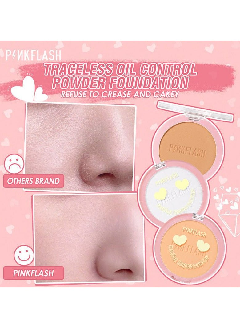 Pinkflash Lasting Matte Oil Control Pressed Powder #222 - Image 4