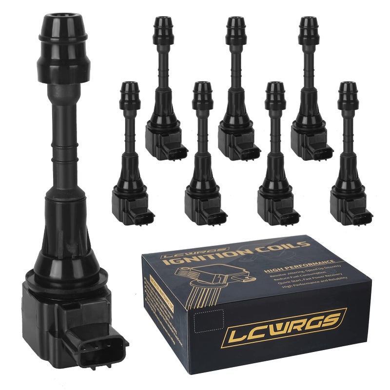 مجموعة من 8 لفائف إشعال لسيارات نيسان تيتان أرمادا إنفينيتي QX56 56 V8 2007 2008 2009 2010 2011 2012 2013 2014 2015 حزم لفائف OE UF551