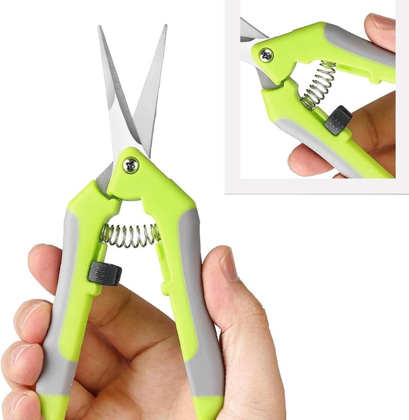 KARLOR Pack of 2 Secateurs, Stainless Steel Rose Shears, Flower Shears, Plant Shears for Branches and Fruit Harvesting, Tree Shears, Hedge Shears for Gardening - Image 5
