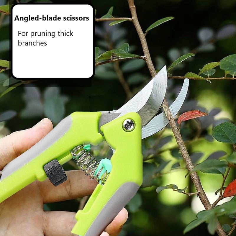 KARLOR Pack of 2 Secateurs, Stainless Steel Rose Shears, Flower Shears, Plant Shears for Branches and Fruit Harvesting, Tree Shears, Hedge Shears for Gardening - Image 4