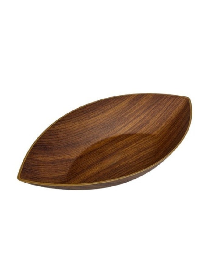 Evelin Wood Finish Plastic Bowl for Salads, Fruits and Popcorn Adds an Elegant Look to Your Home (Shatterproof)  - Image 2