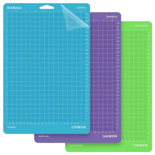 DOOHALO لوحة قطع DOOHALO متوافقة مع Cricut Joy Xtra 3 عبوات بديلة متنوعة قبضة قياسية قبضة خفيفة قبضة قوية لوحات قطع لاصقة - Image 1