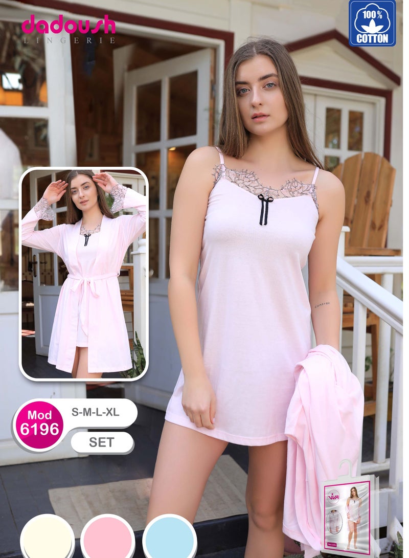 Dadoush A bridal nightgown and robe set from the Daadoush brand  - Image 2