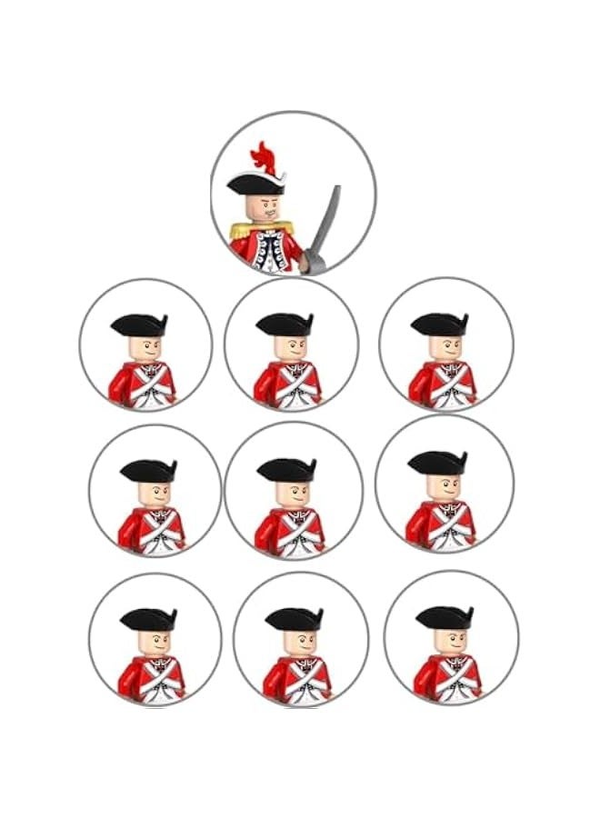 24pc Revolutionary War Mini Soldiers, War Soldiers Set Red vs Blue Coats, Civil Army Battle Soldiers,  - Image 2