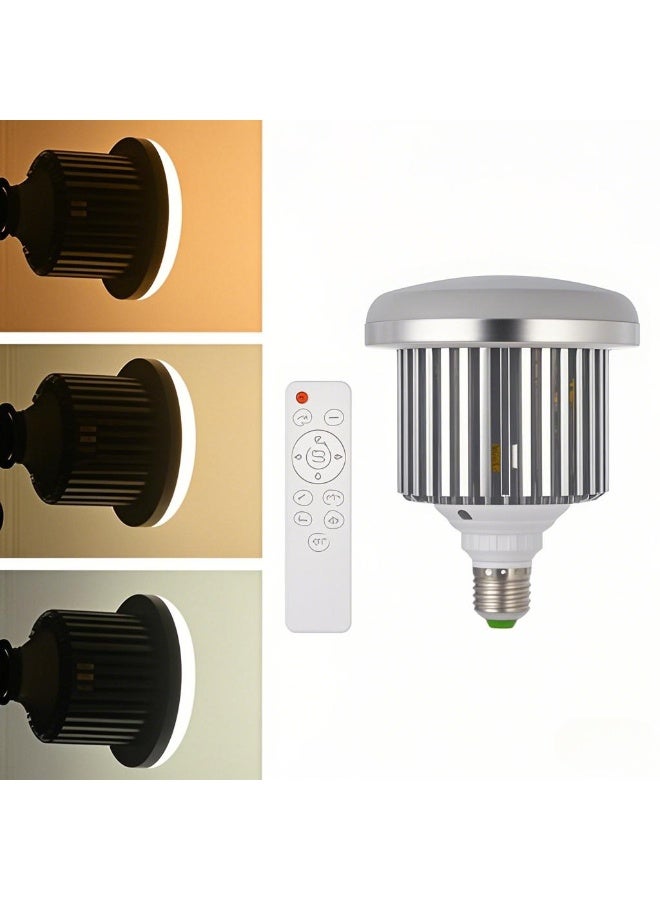 أندوير مصباح LED بقوة 50 واط، قاعدة E27، سطوع قابل للتعديل ودرجة حرارة لون قابلة للتعديل من 3200 كلفن إلى 5600 كلفن، مع جهاز تحكم عن بعد، مناسب للاستوديوهات والتصوير الفوتوغرافي والفيديو، يعمل بجهد كهربائي من 185 إلى 245 فولت تيار متردد - Image 2