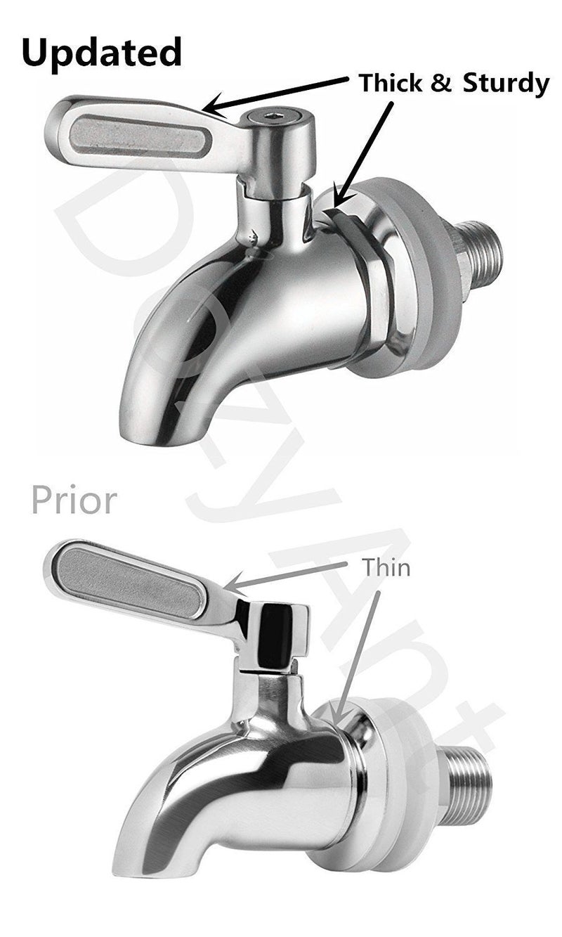 DOZYANT Updated More Durable Beverage Dispenser Replacement Spigot,Stainless Steel Polished Finished, Water Dispenser Replacement Faucet, fits Berkey and Other Gravity Filter Systems as Well - Image 3