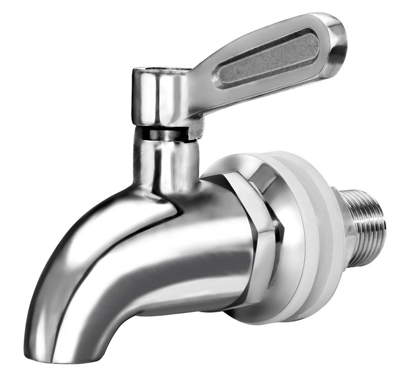 DOZYANT Updated More Durable Beverage Dispenser Replacement Spigot,Stainless Steel Polished Finished, Water Dispenser Replacement Faucet, fits Berkey and Other Gravity Filter Systems as Well - Image 1