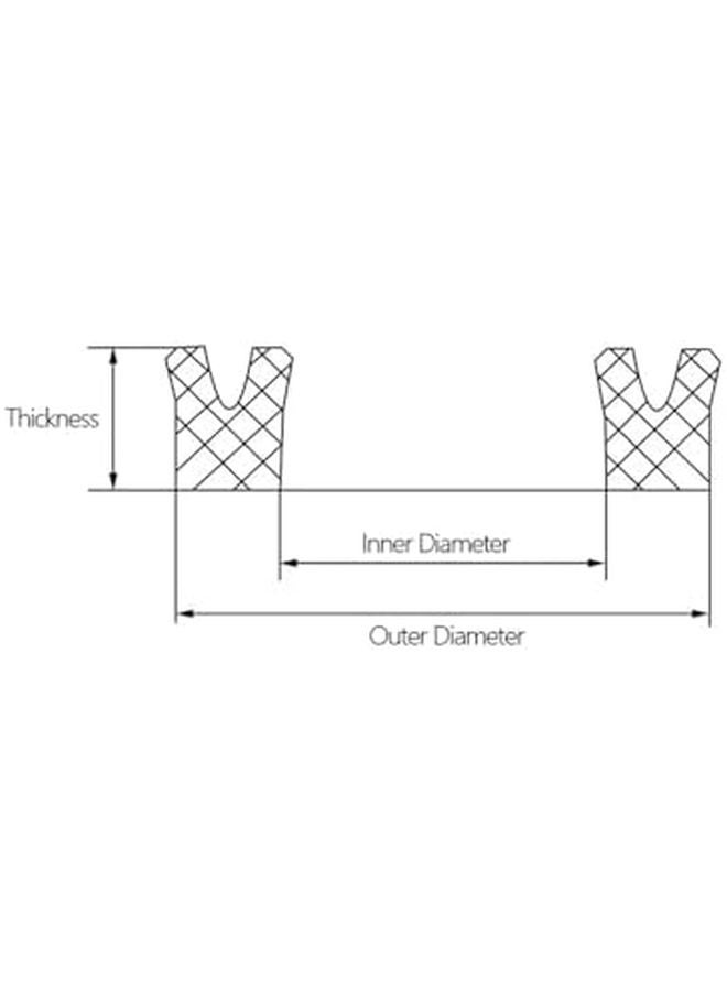 Fluoro Rubber Hydraulic Seal Cylinder Piston Sealing Ring Gasket 24x36x8 Size 5 Pieces - Image 3