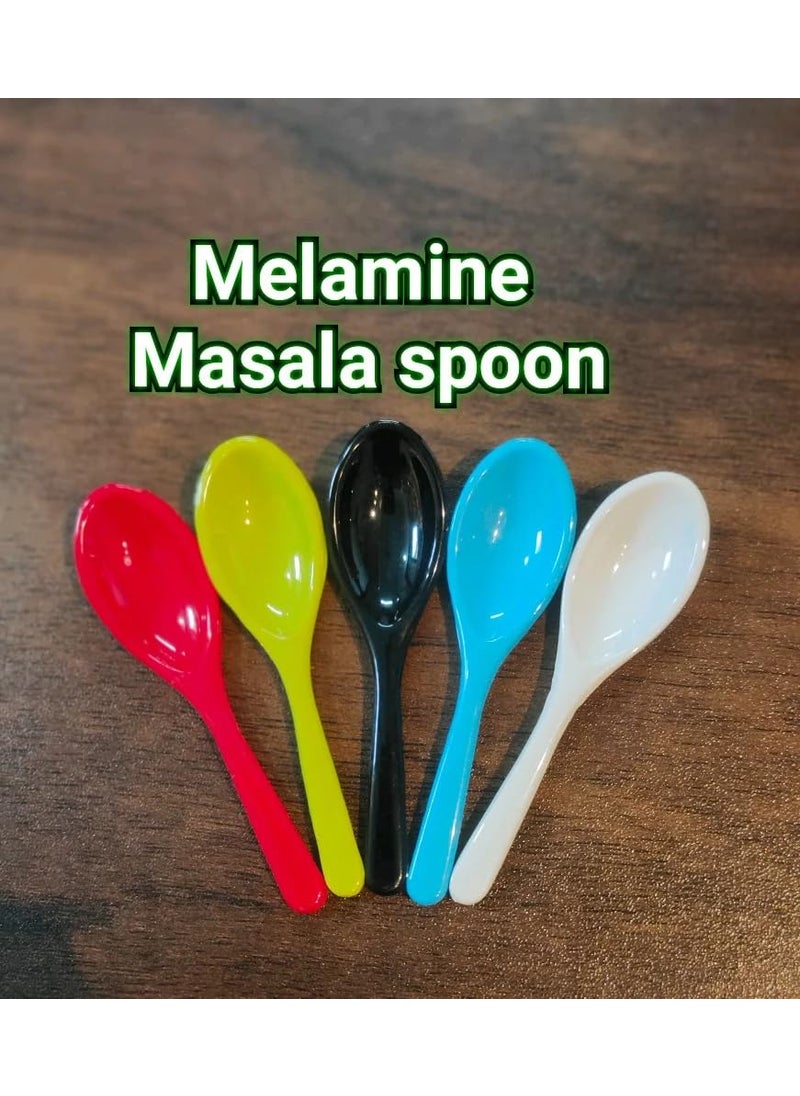 FASHRAMP FASHRAMP Plastic Masala Spoon for Small Containers Multipurpose Spoon for Dispensing Tea Coffee Sugar Condiments Spices Multicolor Set of 10  - Image 2