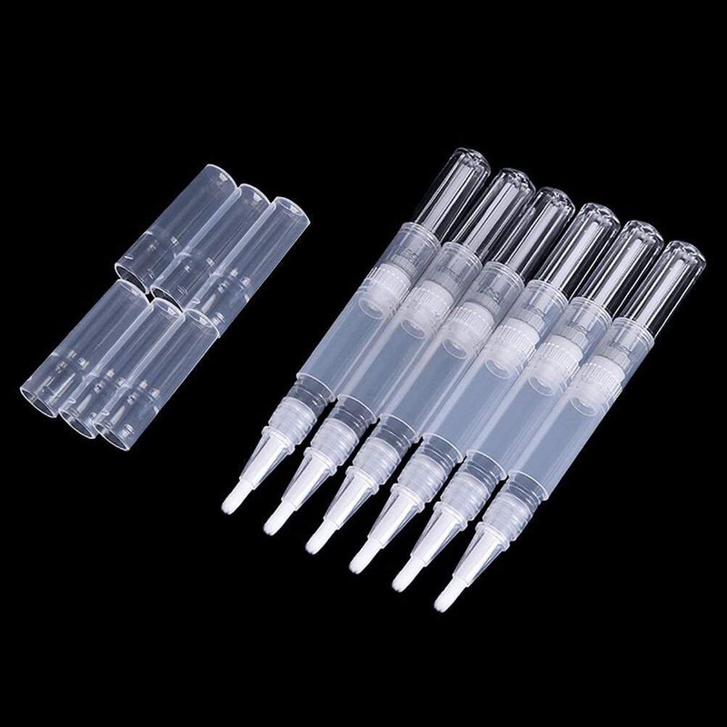 Islmlisa E-lishine 3 ml Transparent Twist Pens Empty Nail Oil Pen with Brush Tip,Lip Gloss Container Applicators Growth Liquid Tube,Set of 5 - Image 4