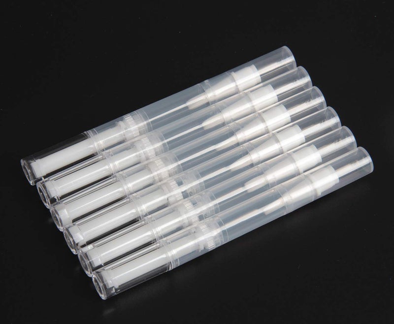 Islmlisa E-lishine 3 ml Transparent Twist Pens Empty Nail Oil Pen with Brush Tip,Lip Gloss Container Applicators Growth Liquid Tube,Set of 5 - Image 2