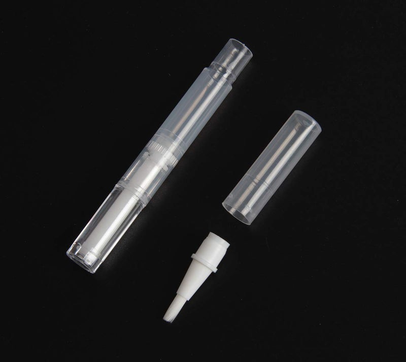 Islmlisa E-lishine 3 ml Transparent Twist Pens Empty Nail Oil Pen with Brush Tip,Lip Gloss Container Applicators Growth Liquid Tube,Set of 5 - Image 3