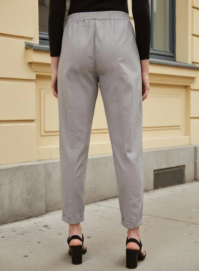 Freehand  Women Grey Relaxed Fit Trousers for Women | Best Price UAE