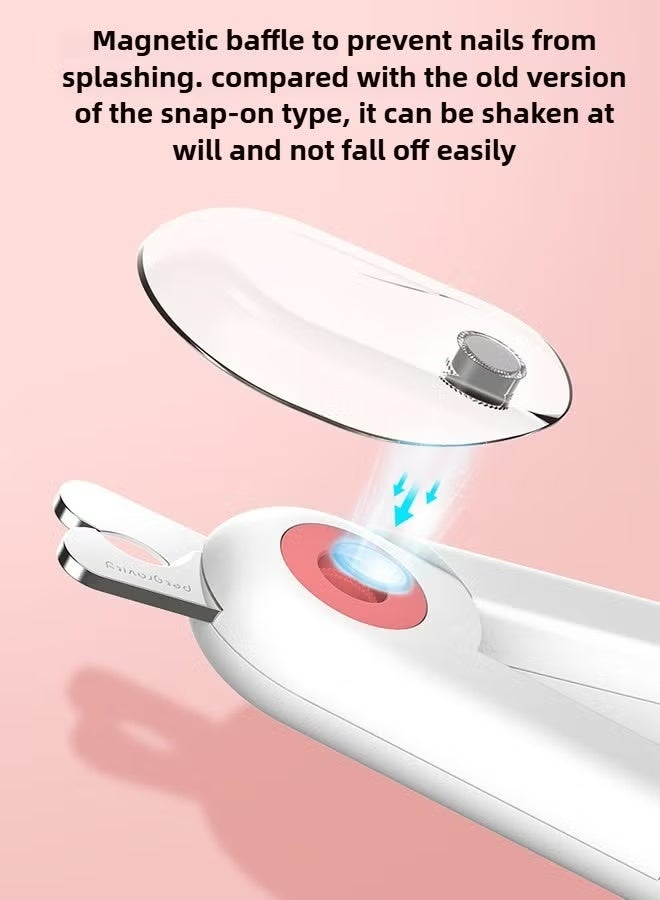 جاذبية الحيوانات الأليفة مقص أظافر للحيوانات الأليفة مع مصابيح LED، مقص أظافر للحيوانات الصغيرة، أدوات احترافية للعناية بالجمال، تجنب القطع المفرط، مناسب للكلاب الصغيرة والقطط والأرانب والطيور والجراء والقطط الصغيرة (وردي) - Image 3