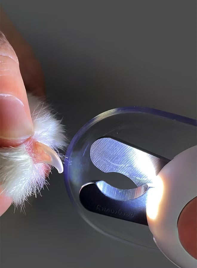 جاذبية الحيوانات الأليفة مقص أظافر للحيوانات الأليفة مع مصابيح LED، مقص أظافر للحيوانات الصغيرة، أدوات احترافية للعناية بالجمال، تجنب القطع المفرط، مناسب للكلاب الصغيرة والقطط والأرانب والطيور والجراء والقطط الصغيرة (وردي) - Image 4