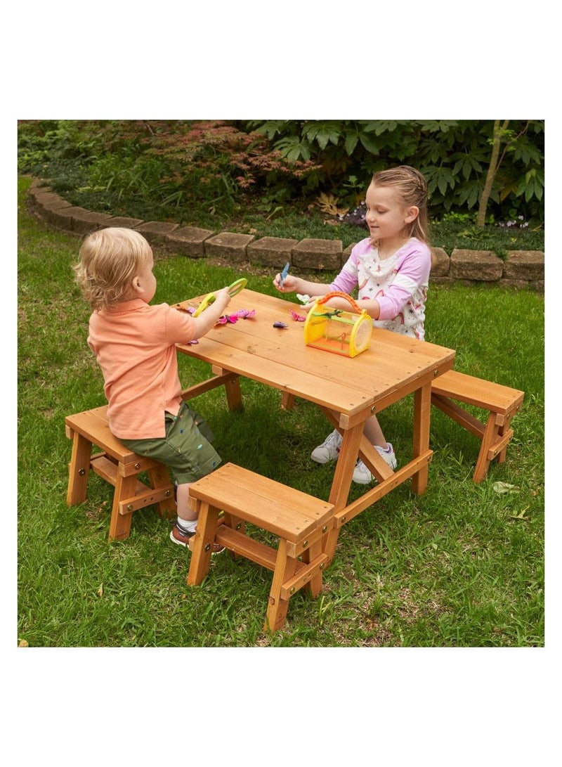 KidKraft Outdoor Picnic Table Set Amber  - Image 4