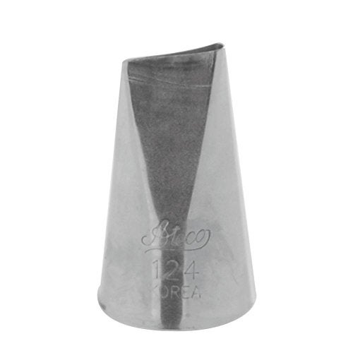 Ateco S/S Tube Rose Petal Decorating Pastry Tip #124S - Image 1
