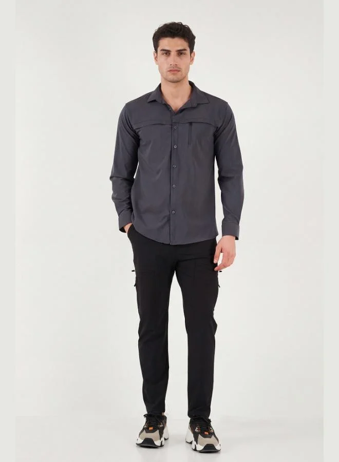 Buratti Buratti Regular Fit Cargo Pocket Elastic Waist Trekking and Courier Trousers Men's PANTS 693710