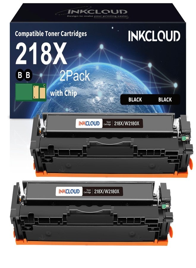 INKCLOUD 218X Black Toner Cartridge High Yield Replacement for HP 218X W2180X 218A W2180A Work with HP Color Laserjet Pro 3201DW MFP 3301FDW 3301SDW 3301CDW Printer, 2Pack - Image 1