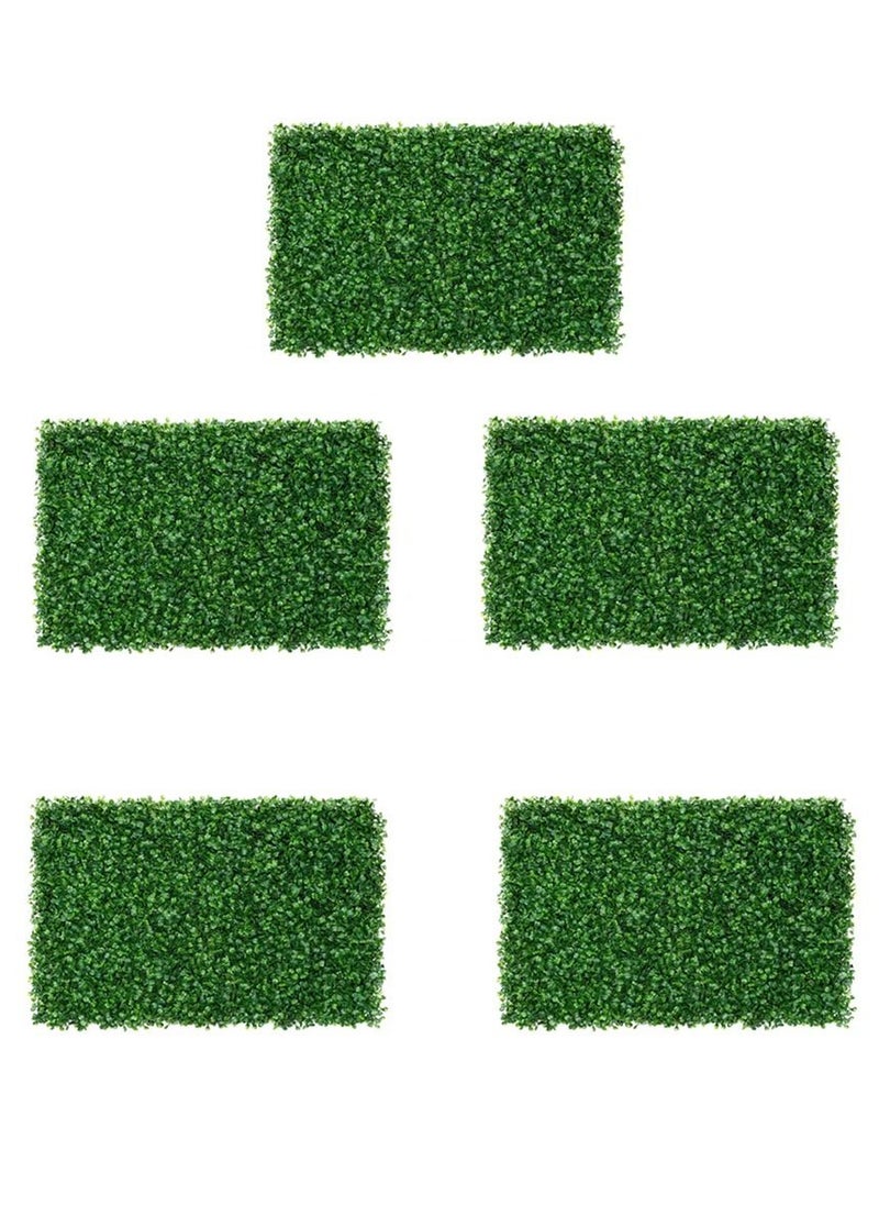 LINGWEI Artificial Wall Grass Panel Hedge Boxwood Panels Privacy Screen UV Protected Outdoor Indoor Use Garden Decorative Fence Backyard Home Decor 5pcs  - Image 1