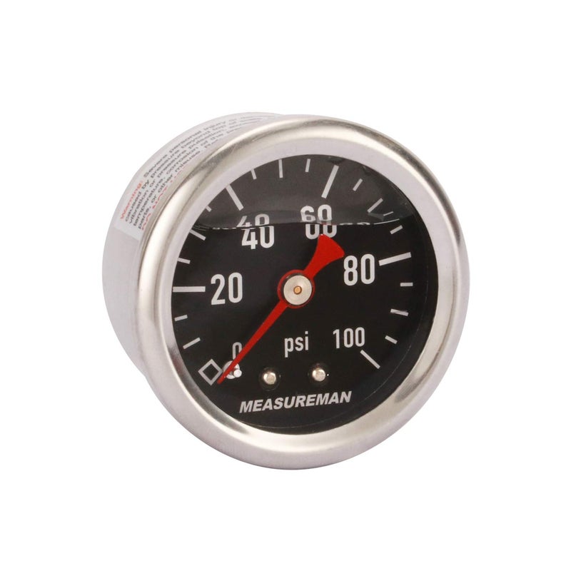 MEASUREMAN 1.5" Liquid Filled Fuel Pressure Gauge - Image 1