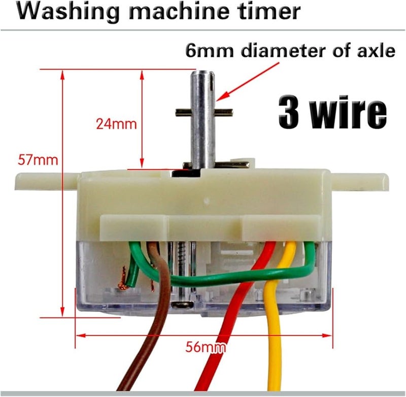 180 Degree 3 Wire Washing Machine Timer For Semi Automatic Double Cylinder Washer - Image 4