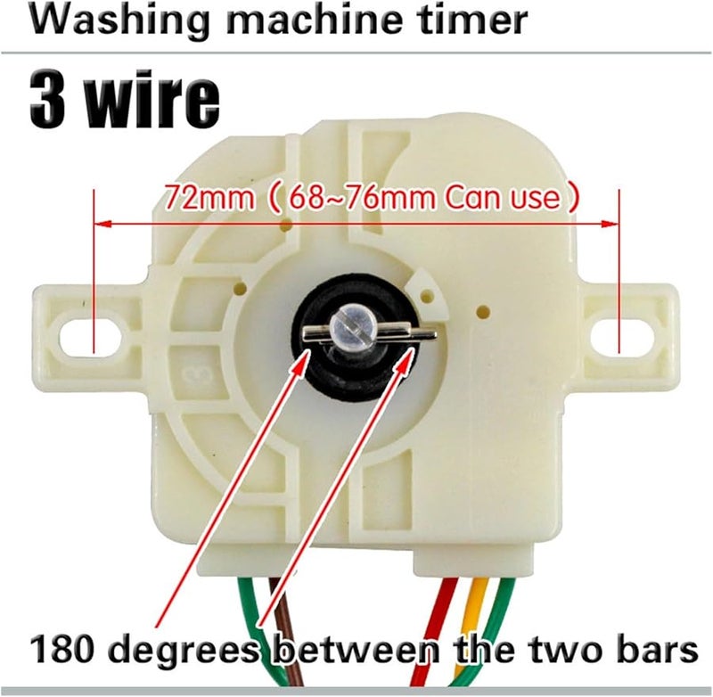 180 Degree 3 Wire Washing Machine Timer For Semi Automatic Double Cylinder Washer - Image 3