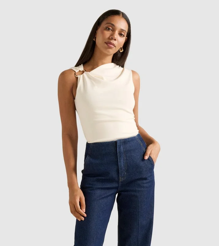 forever new BECCA Hardware Detail Draped Top