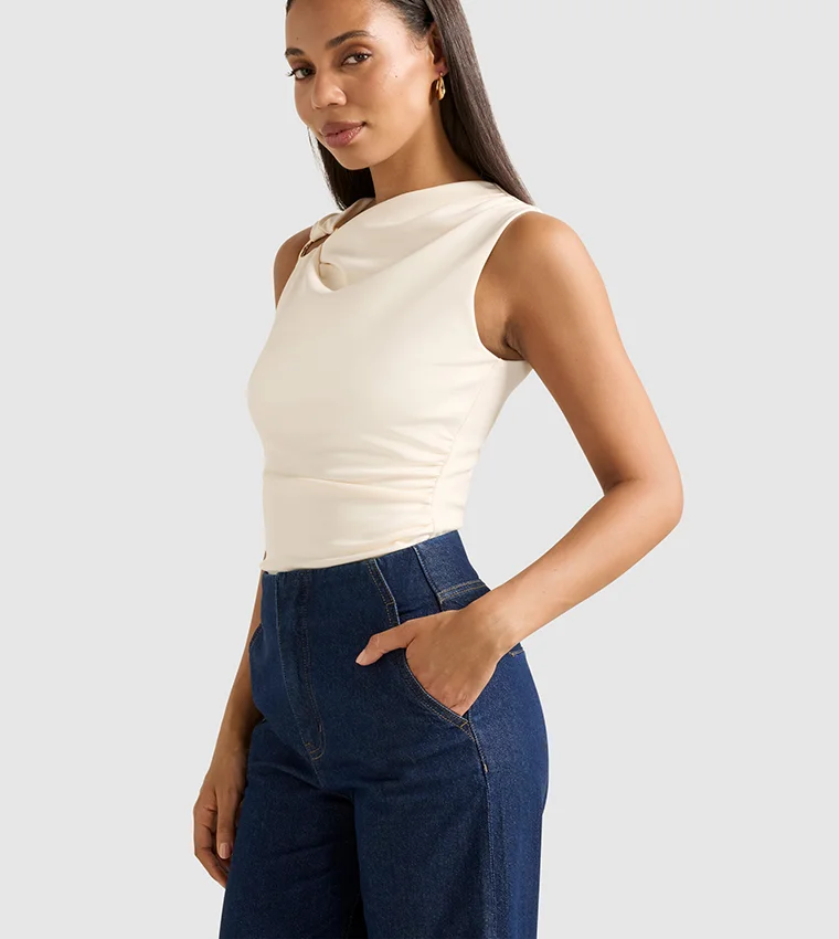فورايفر نيو Becca Hardware Detail Draped Top