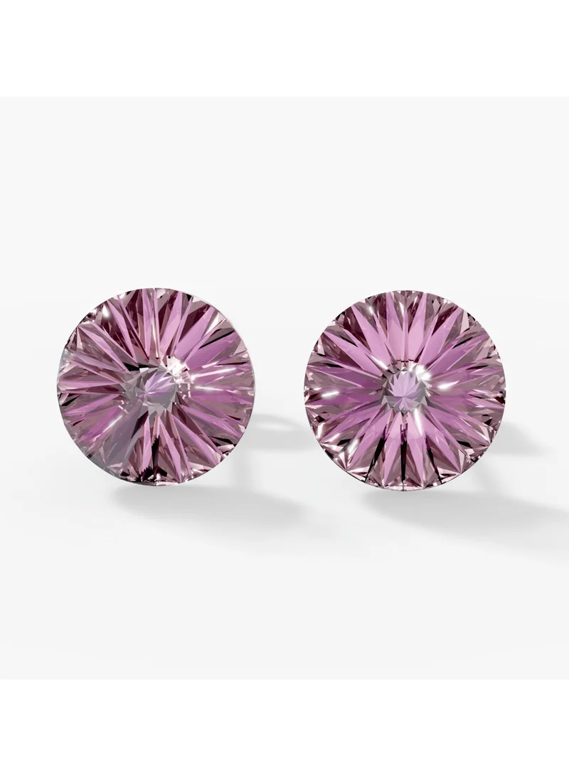 Seona  Seona Mila Crystal Earrings for Women, Hypoallergenic Stainless Ear Studs | Stud Earrings for Sensitive Ears, Medium Lightweight Non-Tarnish Jewelry with Dual Closure Design | 8mm | Light Amethyst for Women | Best Price UAE